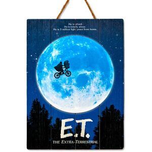 E.T. The Extra-Terrestrial - Woodart 3D - Moon 12"x16" Hanging Sign